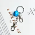 Candy color cute double dog clip bell keychain pendant for bags and clothes decoration. - Medium Blue Bell Pendant / Medium Blue