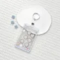 Cute transparent card holder with claw machine design and lovely rabbit cartoon pattern for daily use. - Light Blue Claw Machine Rabbit Head Shaking / Transparent Sliding Cover + 3.3 White Leather Strap Keychain