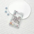 Transparent claw machine card holder with cute sliding cartoon cows for students and daily use. - White Claw Machine Cow Shaking / Sliding Transparent (No Accessories)