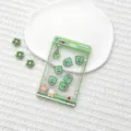 Transparent green cute dinosaur claw machine shaker card sleeve for student ID card pass. - Green Claw Machine Dinosaur Shaking / Sliding Transparent (No Accessories)