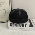 Cappello miki in denim vintage giapponese retrò destrutturato port hat streetwear landlord - Taglia M / Nero