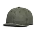 Gorra de béisbol retro lavada de ala corta, sombrero docker de lona de algodón vintage. - M (56-58cm) / Verde Militar