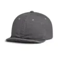 Gorra de béisbol vintage lavada en gris oscuro, ala corta y corona suave estilo. - M (56-58cm) / Gris