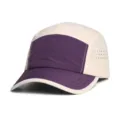 Unisex 5-panel quick dry camp cap, breathable athletic baseball hat with contrast color design. - M (56-58cm) / Purple