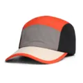 Close-up detail of colorful quick-dry five-panel sports cap featuring breathable holes. - M (56-58cm) / Gray