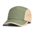 Detailed view of the quick-drying 5-panel cap featuring breathable side laser holes. - M (56-58cm) / Army Green
