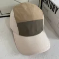Detail shot of a color-blocked quick-drying baseball cap, breathable summer hat texture view. - M (56-58cm) / Off White
