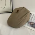 Koreanische Retro Schiebermütze für Damen, Herbst Mode vielseitige lässige Flache Kappe. - M (56-58cm) / Khaki