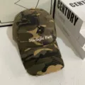 Gorra de béisbol táctica de camuflaje retro vista detallada, corona profunda ala curva bordada. - M / Caqui Camuflaje