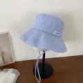 Gestreepte bucket hat voor dames zomer stijlvolle zonbescherming buiten zonnehoed - Blauw