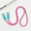 Colorful woven phone lanyard crossbody strap with metal hooks for anti-lost and daily use. - Pink Crossbody Double-Loop Braided Rope (Lake Green)