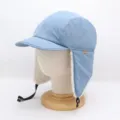 Casquette pilote thermique doublee de polaire d'hiver avec visiere pour le cyclisme. - M (56-58cm) / Bleu