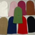 Multicolor knitted balaclava winter warm windproof face mask for outdoor cycling skiing. - M (56-58cm) / Red