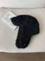 Winter schwarze Sherpa Ushanka Mütze kuschelig warme Ohrenklappe Kappe Paar Outdoor - M (56-58cm) / Schwarz