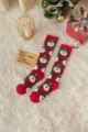 Chaussettes de Noël moelleuses pour femmes, jolies chaussettes chaudes en molleton. - Taille unique / Chaussettes hautes avec plusieurs Pères Noël