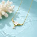 Vergulde zirkoon bloem ketting variant, stijlvolle sleutelbeen sieraden voor vrouwen. - Witte Bloem Halsketting