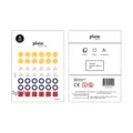 Korean suatelier geometric dot waterproof PET sticker pack for journal planning main view. - Style 1626 / 3 Pieces/Pack