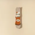 Chaussettes d'intérieur douillettes en molleton corail pour femmes avec motif de chat mignon. - Taille 35-40 / Chair