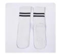 Silicone anti-slip yoga socks for women, mid-tube design, ideal for pilates and fitness. - One Size / White