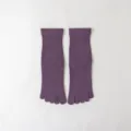 Chaussettes orteils pour femmes mi-mollet, violettes en coton pour sport et course. - Taille 35-40 / Violet foncé