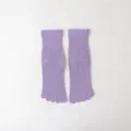 Chaussettes femme mi-hautes cinq orteils violet clair séparateur coton chaussettes de sport quotidien - Taille 35-40 / Mauve Clair