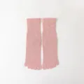 Chaussettes mi-mollet à cinq orteils confortables en coton rose chiné détail produit - Taille 35-40 / Rose Clair