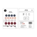 Korean suatelier retro masking sticker set, 1637 decorative round planner journal stickers. - 1637 Series 3 Sheets