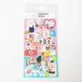 Cute Korean Peanut Bear decorative sticker sheet, perfect for journaling and Guka crafts. - Peanut Bear - Coffee