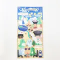Adorable feuille d'autocollants étanches de camping dinosaure MANET pour carnet déco - Petit Dinosaure - Camping