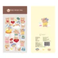 BONITO cute bear PVC puffy sticker set B6152, adorable cartoon decorative stickers. - B6152-Cute Bear