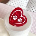 Pinza de pelo de corazón rojo con diseño de huella, elegante pinza de tiburón acrílica para mujeres. - Dos patas de gato pequeñas