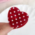 Pinza de pelo de corazon rojo pinza tiburon linda para mujeres ninas accesorios pelo - Corazón Pequeño