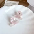 Rosa Azetat Haarklammer, süße Bonbonfarbe Mini Haarkreuz für tägliches Styling und Pony. - Phantomrosa