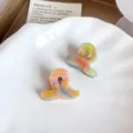 Kleine Acetat Haarklammer in süßen Bonbonfarben, stilvolles Mini Haaccessoire für den Alltag. - Bunt