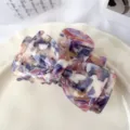 Elegant acetate hair claw clip with a beautiful bow design, perfect for daily hair styling. - Magic Purple