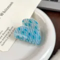 Pinza de pelo estampado serpiente azul pinza tiburon resina primavera verano peinado mujer - Estampado Serpiente Pequeño Sycee