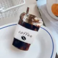 Pince à cheveux tasse de café en acrylique, élégante pince écaille pour coiffure quotidienne. - Tasse à café