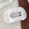 Iridescent flat shell hair clip for women, elegant hair styling clip, versatile cute headwear. - Iridescent White