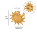 Stainless steel gold-plated sun moon open ring minimalist fashion jewelry for women - Sun and Moon Style (JZ10163G)