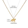 Elegant gold zebra pendant necklace with adjustable chain, delicate animal jewelry design. - Zebra Pendant Necklace (N08310G)