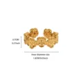 Stainless steel gold flower ring, 18k plated open daisy band minimalist fashion jewelry. - Open Flower Style (JZ10152G)