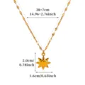 Gold sun pendant necklace, stylish clavicle chain with dimension details for women, retro. - Gold Sun Pendant Necklace (N08318G)