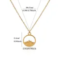 Gold mountain pendant necklace for women dainty collarbone chain fashion jewelry accessories - Gold Mountain Ring Pendant Necklace (N08284G)