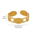 Gold-plated geometric textured open cuff bracelet, minimalist European and American style variant. - Gold Style (B2700)