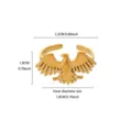 Gold stainless steel eagle ring minimalist open finger ring fashion jewelry gift for women - Geometric Flying Eagle Style (JZ10274G)