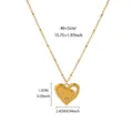Gold tone heart pendant necklace with baby handprint and footprint for women 40+5cm - Footprint Heart with Hanging Rhinestone Style (N08171G) / Chain Length 40+5cm - Pendant 1.5x2.4cm