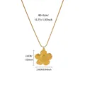 Gold sunflower pendant necklace for women stylish simple clavicle chain jewelry item - Simple Fine Chain Sun Flower Style (N08444G) / Chain Length 40+5cm - Pendant 2.6x2.4cm