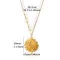 Gold shell starfish pendant necklace fashion clavicle chain jewelry for women daily wear - Chain Length 40+5cm - Pendant 29x27mm