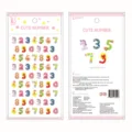 Autocollants époxy numéro mignon BONITO coréen B6026 autocollants décoratifs de journal DIY - B6026 Chiffres gelée (PVC gelée)