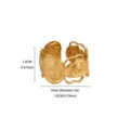Cross-border fashion 18K gold plated stainless steel retro open adjustable leaf ring. - Hollow Leaf Style (JZ9713) / Gold